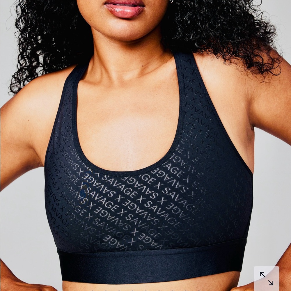 Black Caviar Savage X Monogram Flow High-Waist Legging Lineup Sports Bra Set - Picture 8 of 16